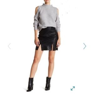 1. State Faux Leather A-Line Mini Skirt